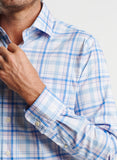 Payson Cotton Stretch Sport Shirt in Cottage Blue by Peter Millar