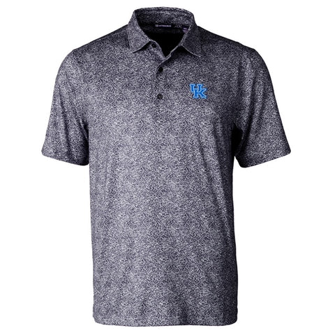 University of Kentucky Constellation Print Stretch Polo in Black by Cutter & Buck