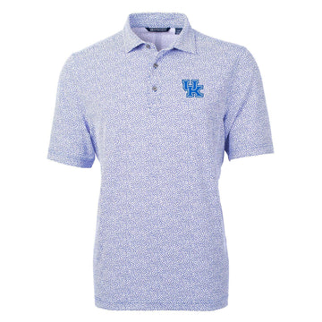 University of Kentucky Virtue Eco Pique Botanical Print Polo in Chelan by Cutter & Buck