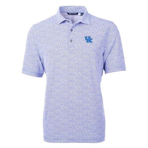 University of Kentucky Virtue Eco Pique Botanical Print Recycled Mens Polo in Chelan by Cutter & Buck