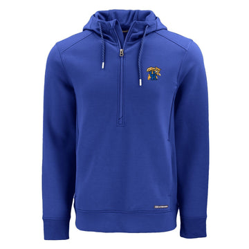 University of Kentucky Roam Recycled Knit Half-Zip Hooded Pullover in Tour Blue by Cutter & Buck