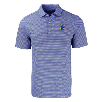 University of Kentucky Forge Recycled Double Stripe Four-Way Stretch Polo in Tour Blue/White by Cutter & Buck