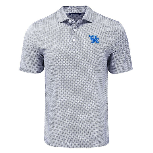 University of Kentucky Pike Eco Diamond Dot Print Polo in Black by Cutter & Buck