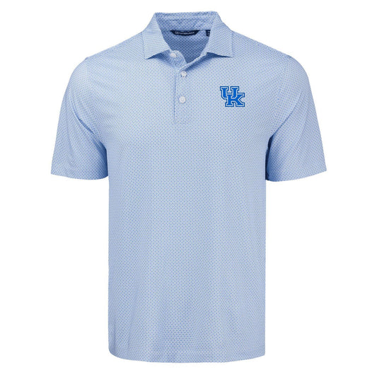 University of Kentucky Pike Eco Diamond Dot Print Polo in Tour Blue by Cutter & Buck