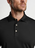 Solid Performance Jersey Polo in Black by Peter Millar