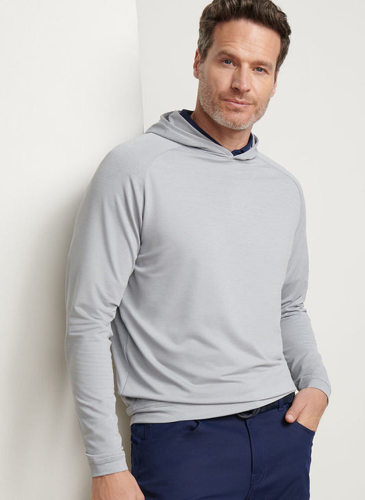 Pine Performance Hoodie in Gale Grey by Peter Millar