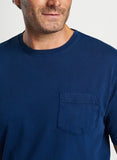 Lava Wash Pocket Tee in Navy by Peter Millar