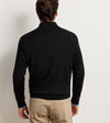 Autumn Crest Suede Trim Quarter-Zip in Black by Peter Millar