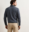 Autumn Crest Suede Trim Quarter-Zip in Charcoal by Peter Millar