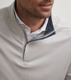 Stealth Performance Quarter-Zip in British Grey by Peter Millar