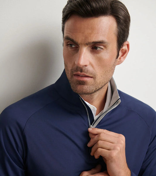 Stealth Performance Quarter-Zip in Navy by Peter Millar