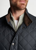 Suffolk Quilted Travel Coat in Black by Peter Millar