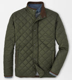 Suffolk Quilted Travel Coat in Olive by Peter Millar