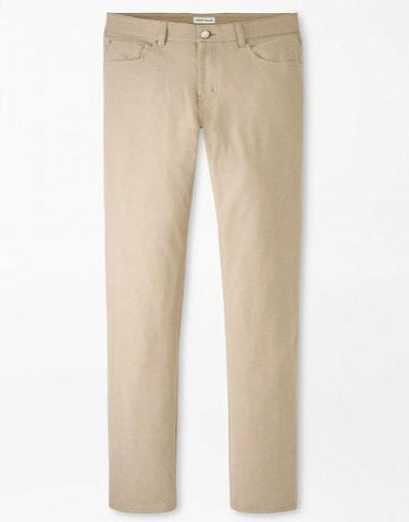 Brevard Performance Flannel Five-Pocket Pant in Khaki by Peter Millar