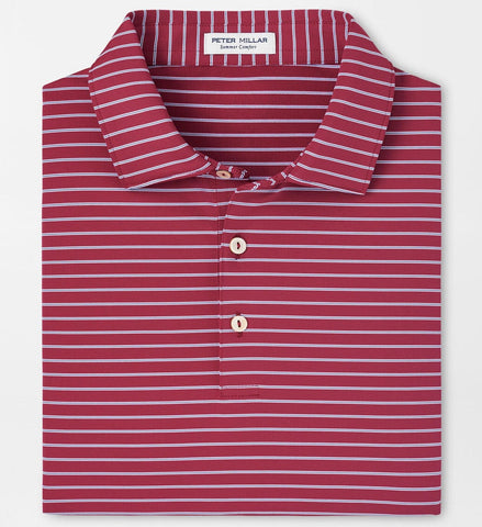 Drum Performance Jersey Polo in Pomegranate by Peter Millar