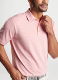 Jubilee Stripe Performance Polo in Grapefruit by Peter Millar