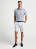 Pina Skullada Performance Jersey Polo in White/Sport Navy by Peter Millar