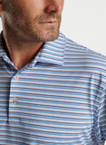 Fairmont Performance Jersey Polo in White/Liberty Blue by Peter Millar