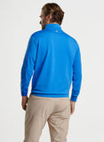 Perth Melange Performance Quarter-Zip in Mako Blue by Peter Millar