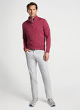 Perth Melange Performance Quarter-Zip in Pomegranate by Peter Millar