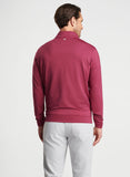 Perth Melange Performance Quarter-Zip in Pomegranate by Peter Millar