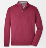 Perth Melange Performance Quarter-Zip in Pomegranate by Peter Millar