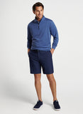 Perth Melange Performance Quarter-Zip in Sport Navy by Peter Millar