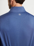 Perth Melange Performance Quarter-Zip in Sport Navy by Peter Millar