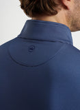 Perth Sugar Stripe Performance Quarter-Zip in Navy by Peter Millar