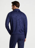 Verge Windowpane Camo Performance Quarter-Zip in Navy by Peter Millar