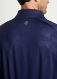 Verge Windowpane Camo Performance Quarter-Zip in Navy by Peter Millar