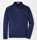 Verge Windowpane Camo Performance Quarter-Zip in Navy by Peter Millar