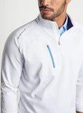 Verge Performance Quarter-Zip in White by Peter Millar