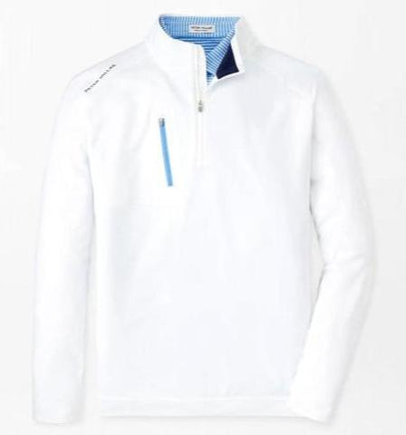 Verge Performance Quarter-Zip in White by Peter Millar