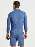 Lyons Performance Jersey Long-Sleeve Solid Polo in Astral Blue by Peter Millar