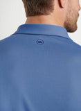 Lyons Performance Jersey Long-Sleeve Solid Polo in Astral Blue by Peter Millar