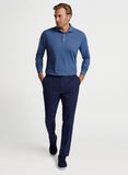 Lyons Performance Jersey Long-Sleeve Polo in Astral Blue by Peter Millar