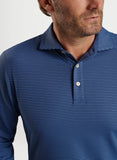 Lyons Performance Jersey Long-Sleeve Polo in Astral Blue by Peter Millar