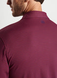 Lyons Performance Jersey Long-Sleeve Polo in Pomegranate by Peter Millar