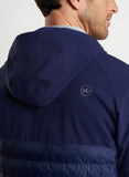 All Course Hybrid Hoodie in Navy by Peter Millar