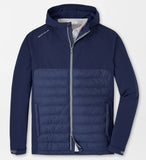 All Course Hybrid Hoodie in Navy by Peter Millar