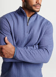 Quad Quilted Quarter-Zip in Galaxy by Peter Millar