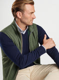 Crown Sweater Fleece Vest in Dark Olive by Peter Millar