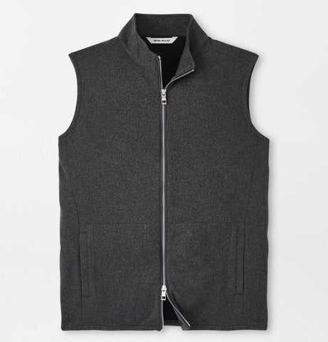 Crown Sweater Fleece Vest in Iron by Peter Millar