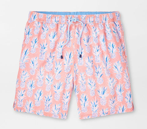 Pineapple In Paradise Swim Trunk in Coral Reef by Peter Millar