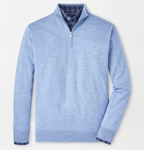 Autumn Crest Quarter-Zip in Cottage Blue by Peter Millar