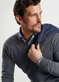 Autumn Crest V-Neck in Charcoal by Peter Millar