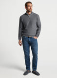 Nevis Twisted Quarter-Zip in Iron by Peter Millar