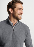 Nevis Twisted Quarter-Zip in Iron by Peter Millar