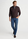 Nevis Twisted Quarter-Zip in Midnight Canopy by Peter Millar